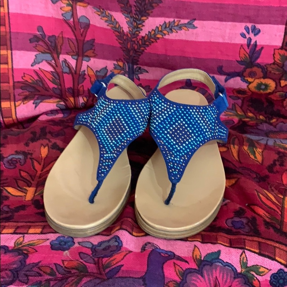 COPY - Blue Flat Sandals